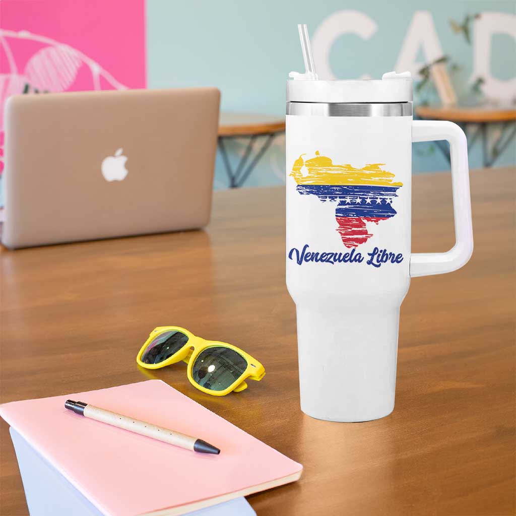 Venezuela Libre Tumbler With Handle Venezuelan Flag