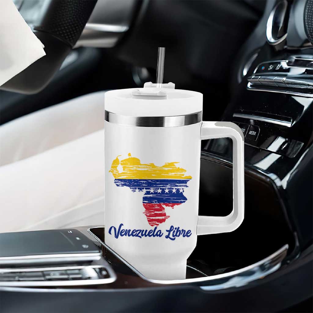 Venezuela Libre Tumbler With Handle Venezuelan Flag