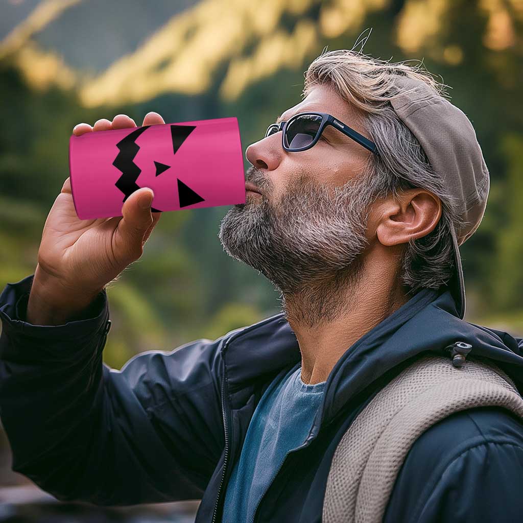 Personalized Halloween Pumpkin Face 4 in 1 Can Cooler Tumbler Custom Name Travel Coffee Cup Pink - Wonder Print Shop