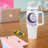 Witchy Celestial Tumbler With Handle Don't Fu*k with my Energy Witchcraft Moon - Wonder Print Shop