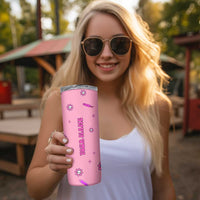 Personalized Halloween Teacher Gift Skinny Tumbler Custom Name Funny Ghost Teaching My Boos - Wonder Print Shop