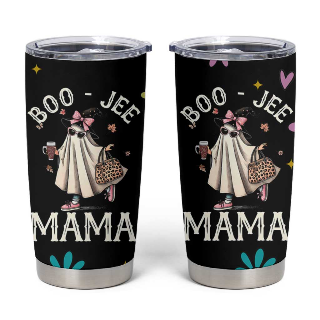 Boo Jee Ghost Tumbler Cup Spooky Season Mom Mama Halloween Gift - Wonder Print Shop