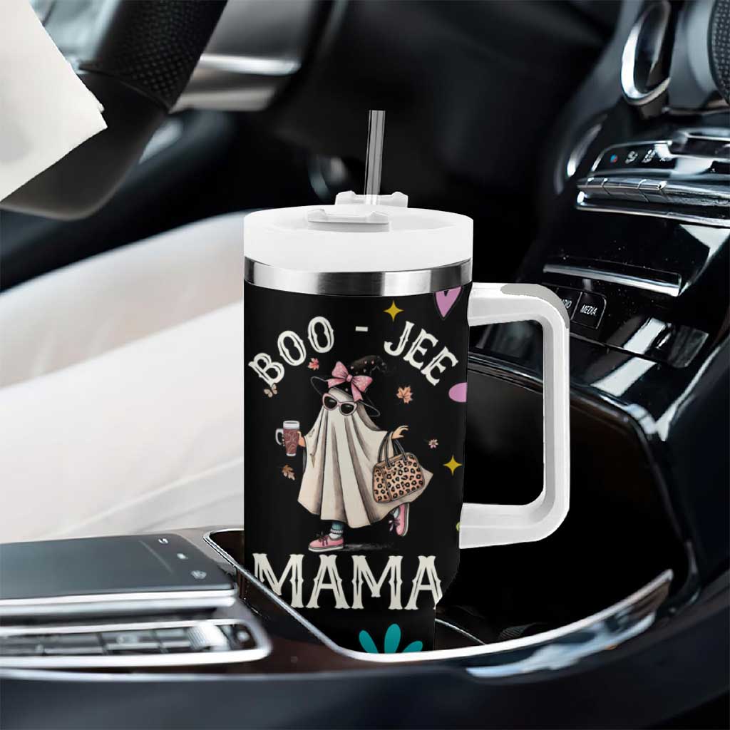 Boo Jee Ghost Tumbler With Handle Spooky Season Mom Mama Halloween Gift - Wonder Print Shop