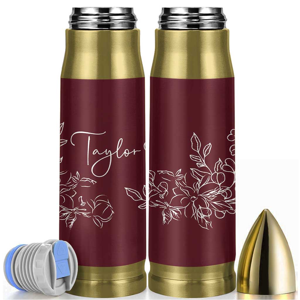Personalized Wildflower Floral Bullet Tumbler Custom Name Mothers Day Gift From Daughter Son