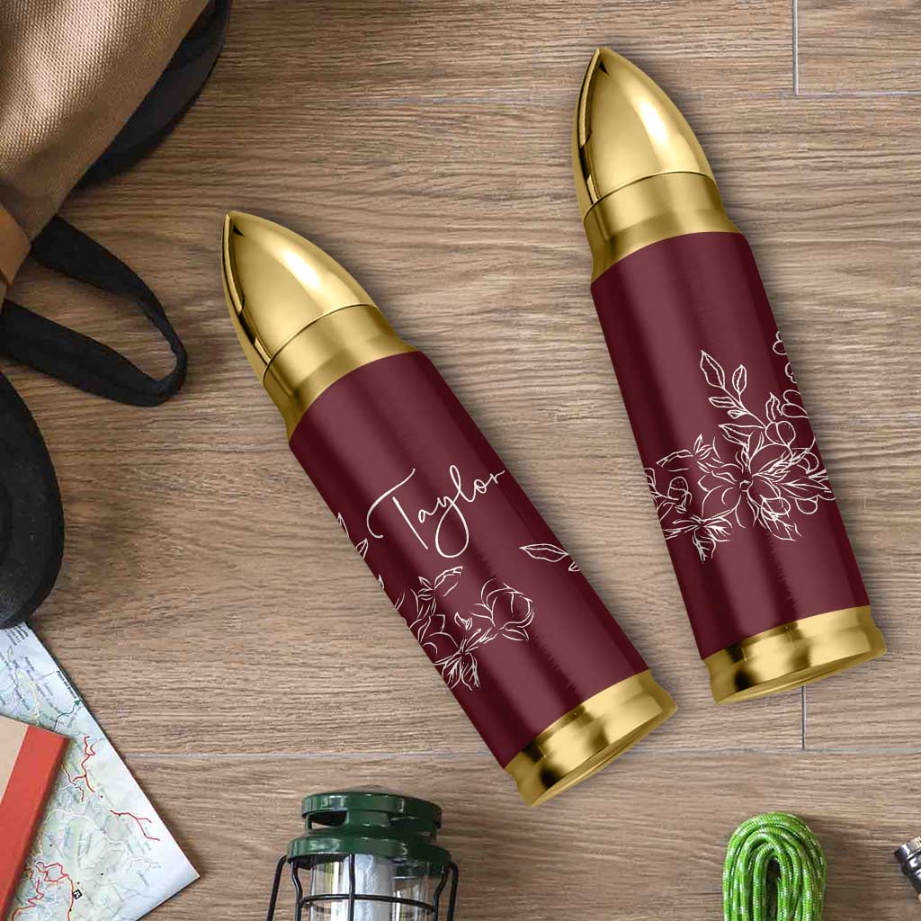 Personalized Wildflower Floral Bullet Tumbler Custom Name Mothers Day Gift From Daughter Son
