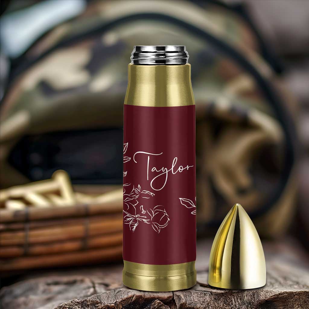 Personalized Wildflower Floral Bullet Tumbler Custom Name Mothers Day Gift From Daughter Son