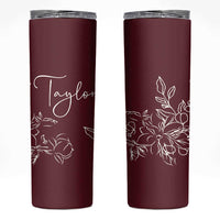 Personalized Wildflower Floral Skinny Tumbler Custom Name Mothers Day Gift From Daughter Son