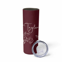 Personalized Wildflower Floral Skinny Tumbler Custom Name Mothers Day Gift From Daughter Son