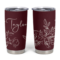 Personalized Wildflower Floral Tumbler Cup Custom Name Mothers Day Gift From Daughter Son