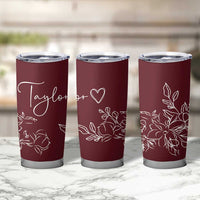 Personalized Wildflower Floral Tumbler Cup Custom Name Mothers Day Gift From Daughter Son