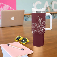 Personalized Wildflower Floral Tumbler With Handle Custom Name Mothers Day Gift From Daughter Son
