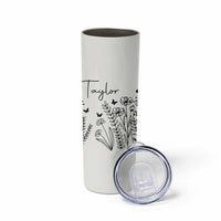 Personalized Wildflower Skinny Tumbler Custom Name Custom Name Gift For Women Butterflies Floral