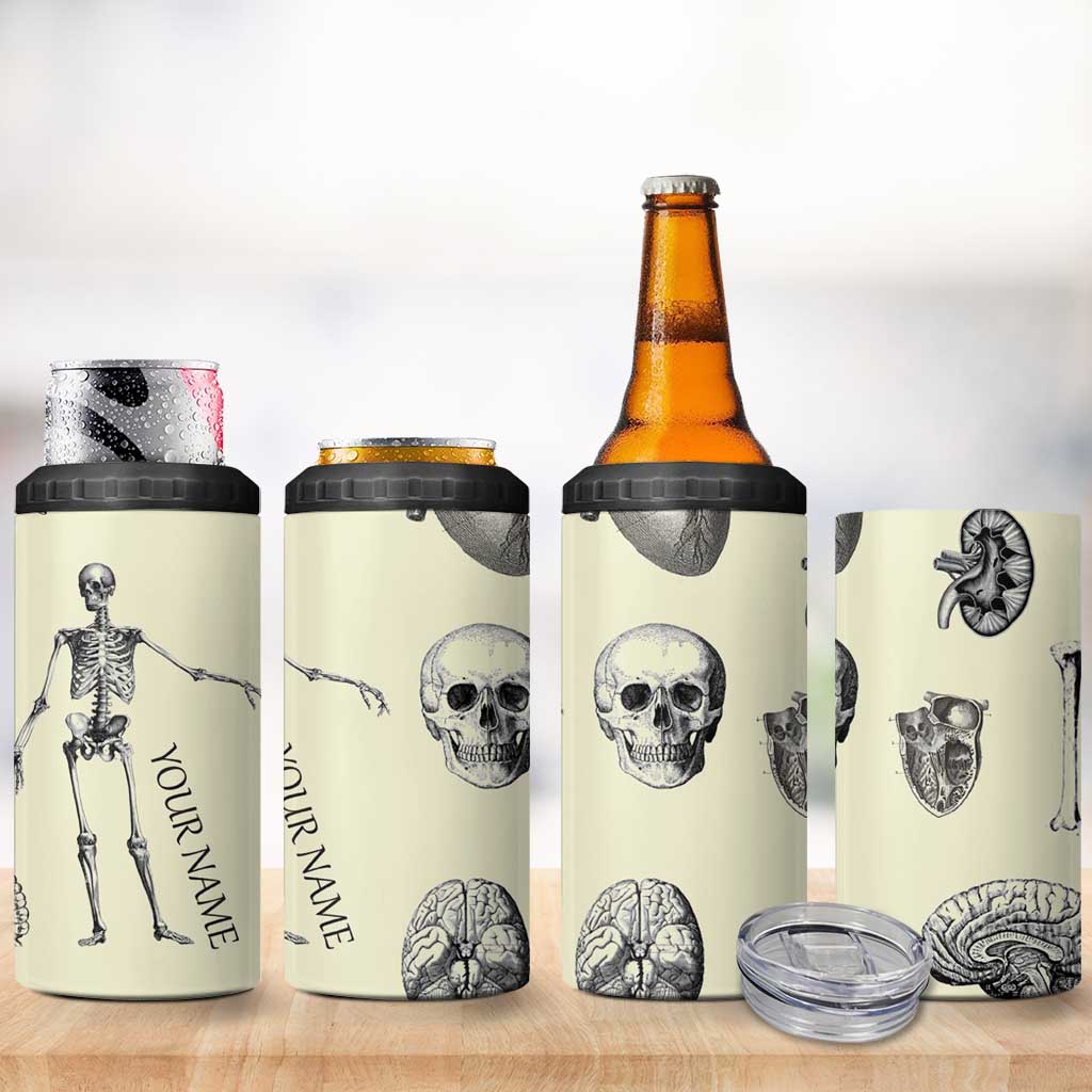 Personalized Xray Tech 4 in 1 Can Cooler Tumbler Custom Name Halloween Iced Coffee Gift For Xray Student Radiologist Radiology Work - Wonder Print Shop