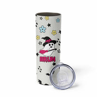 Little Ghost Ice Coffee Skinny Tumbler Halloween Boo Spooky Ghost Travel Cup - Wonder Print Shop