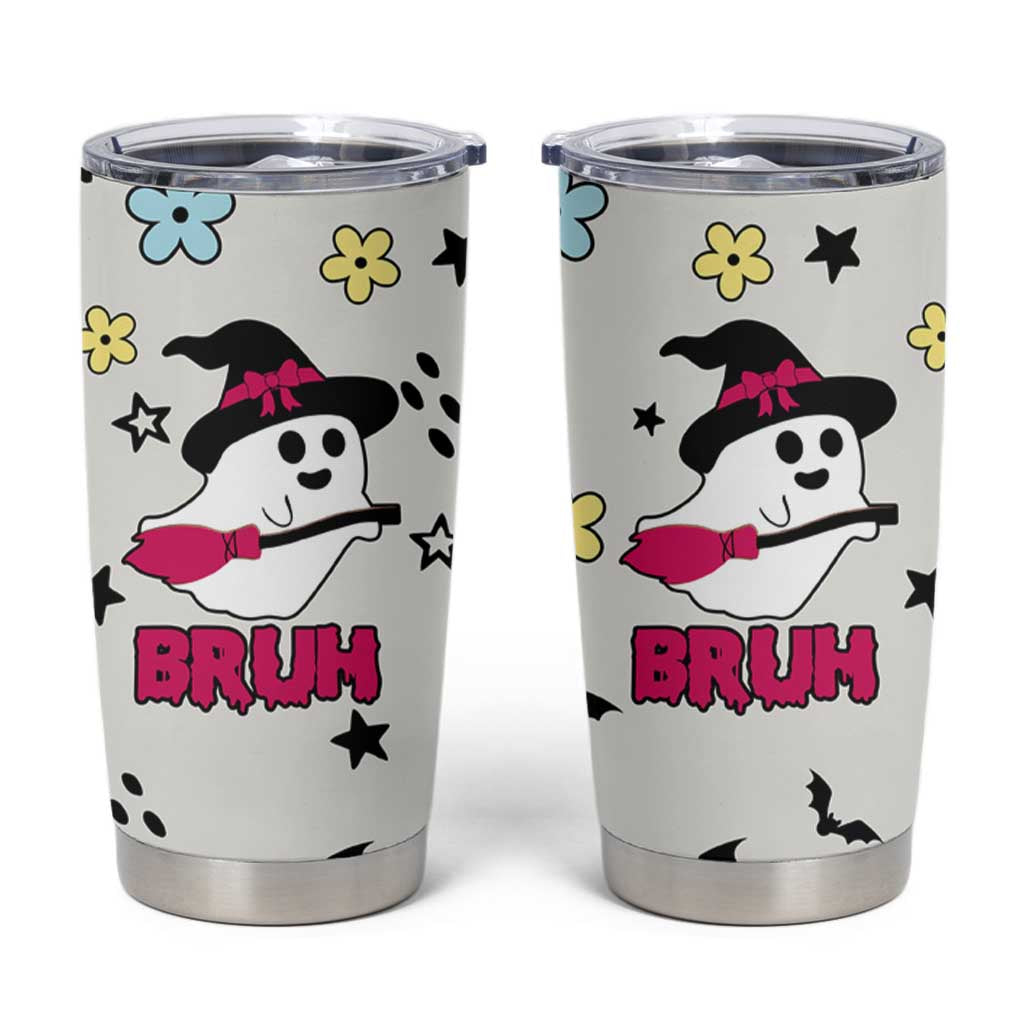 Little Ghost Ice Coffee Tumbler Cup Halloween Boo Spooky Ghost Travel Cup - Wonder Print Shop