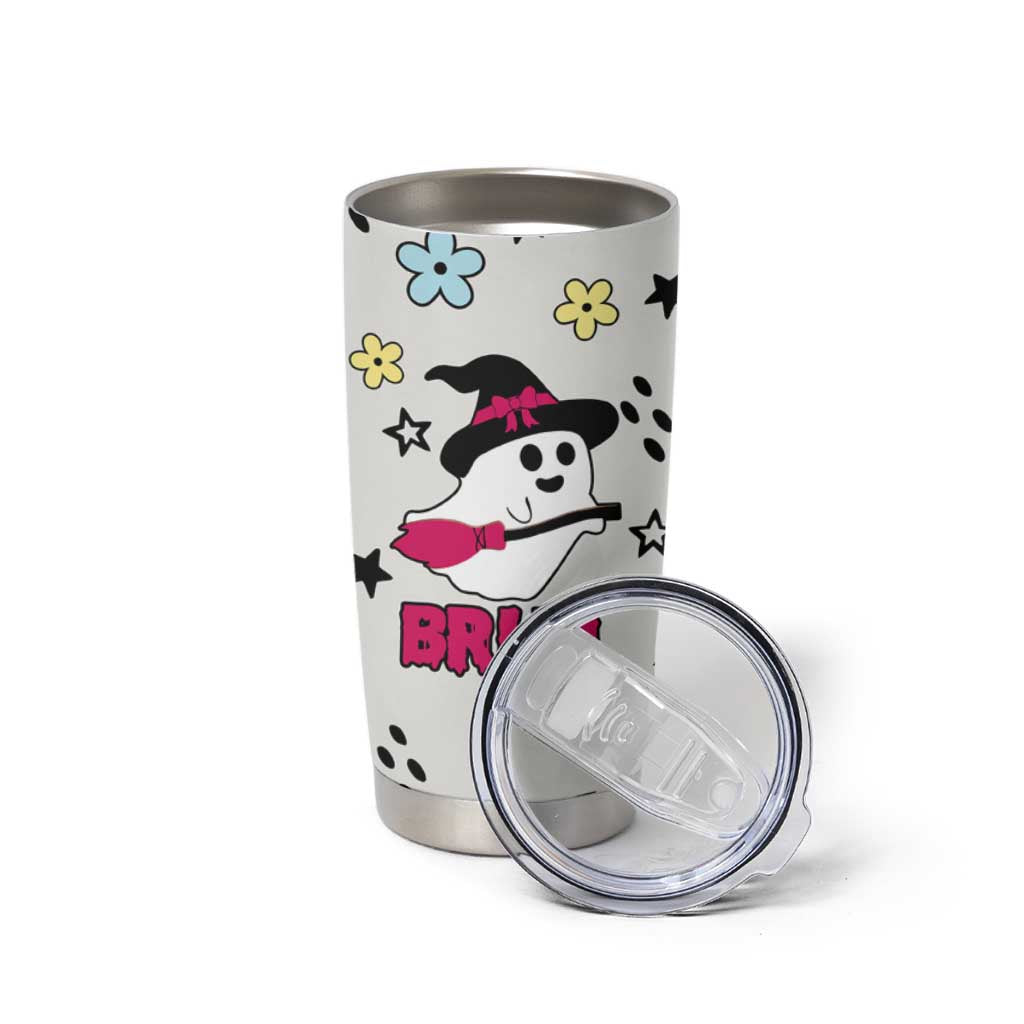 Little Ghost Ice Coffee Tumbler Cup Halloween Boo Spooky Ghost Travel Cup - Wonder Print Shop