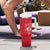Personalized First Christmas Veteran Tumbler With Handle Custom Name Military Retirement Gift American Flag Red - Wonder Print Shop