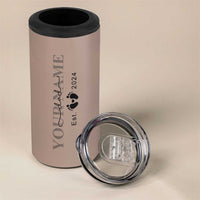 Personalized New Dad 4 in 1 Can Cooler Tumbler Est 2024 Pregnancy Reveal First Time Dad Gift - Wonder Print Shop
