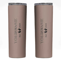 Personalized New Dad Skinny Tumbler Est 2024 Pregnancy Reveal First Time Dad Gift - Wonder Print Shop