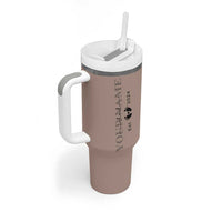 Personalized New Dad Tumbler With Handle Est 2024 Pregnancy Reveal First Time Dad Gift - Wonder Print Shop