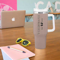 Personalized New Dad Tumbler With Handle Est 2024 Pregnancy Reveal First Time Dad Gift - Wonder Print Shop