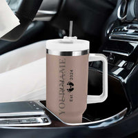 Personalized New Dad Tumbler With Handle Est 2024 Pregnancy Reveal First Time Dad Gift - Wonder Print Shop