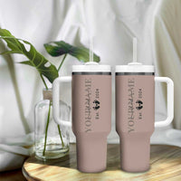 Personalized New Dad Tumbler With Handle Est 2024 Pregnancy Reveal First Time Dad Gift - Wonder Print Shop