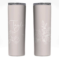 Personalized Wildflower Floral Skinny Tumbler Custom Name Flower Mothers Day Gift From Daughter Son