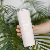 Personalized Wildflower Floral Skinny Tumbler Custom Name Flower Mothers Day Gift From Daughter Son