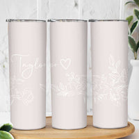 Personalized Wildflower Floral Skinny Tumbler Custom Name Flower Mothers Day Gift From Daughter Son