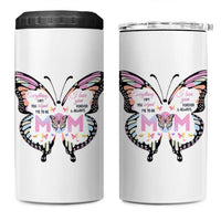 Gift For Mom 4 in 1 Can Cooler Tumbler Butterfly Thank You Mothers Day Gift I Love You Mom