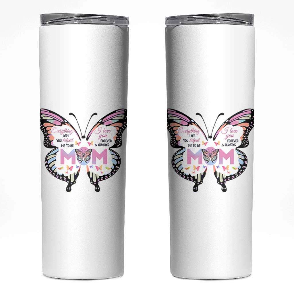 Gift For Mom Skinny Tumbler Butterfly Thank You Mothers Day Gift I Love You Mom