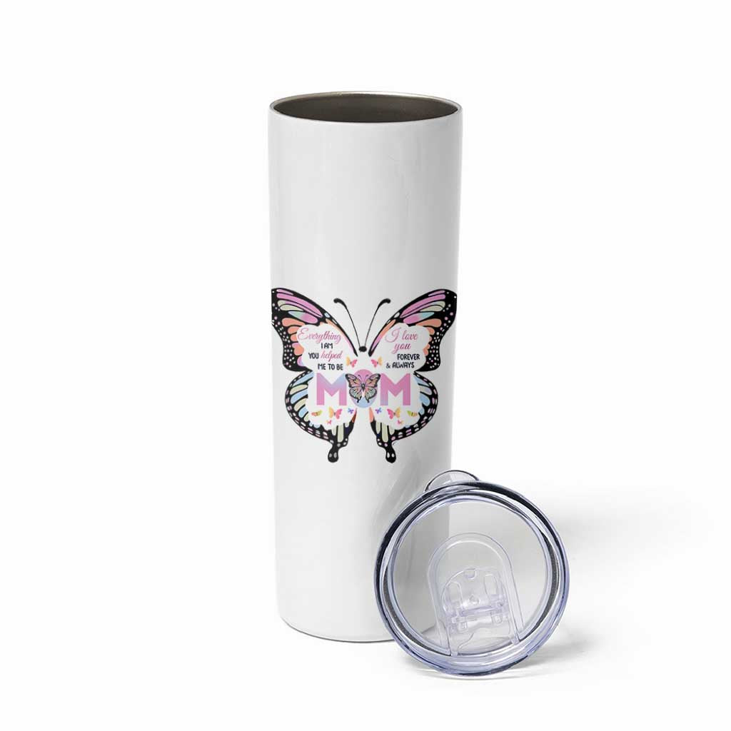 Gift For Mom Skinny Tumbler Butterfly Thank You Mothers Day Gift I Love You Mom
