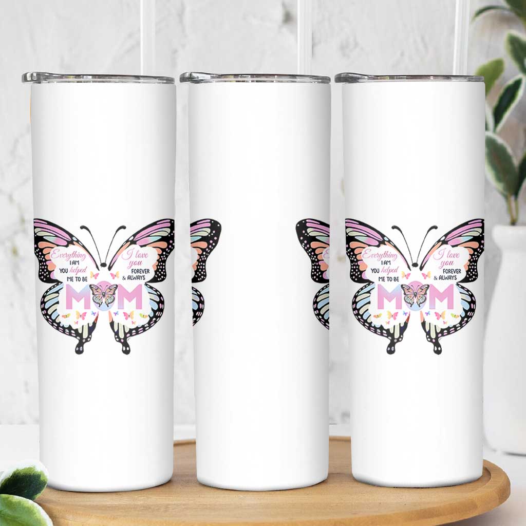 Gift For Mom Skinny Tumbler Butterfly Thank You Mothers Day Gift I Love You Mom