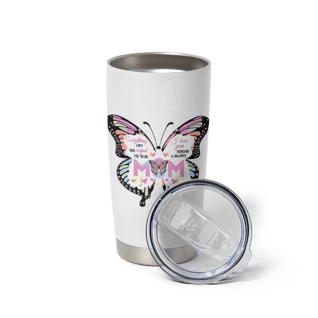Gift For Mom Tumbler Cup Butterfly Thank You Mothers Day Gift I Love You Mom