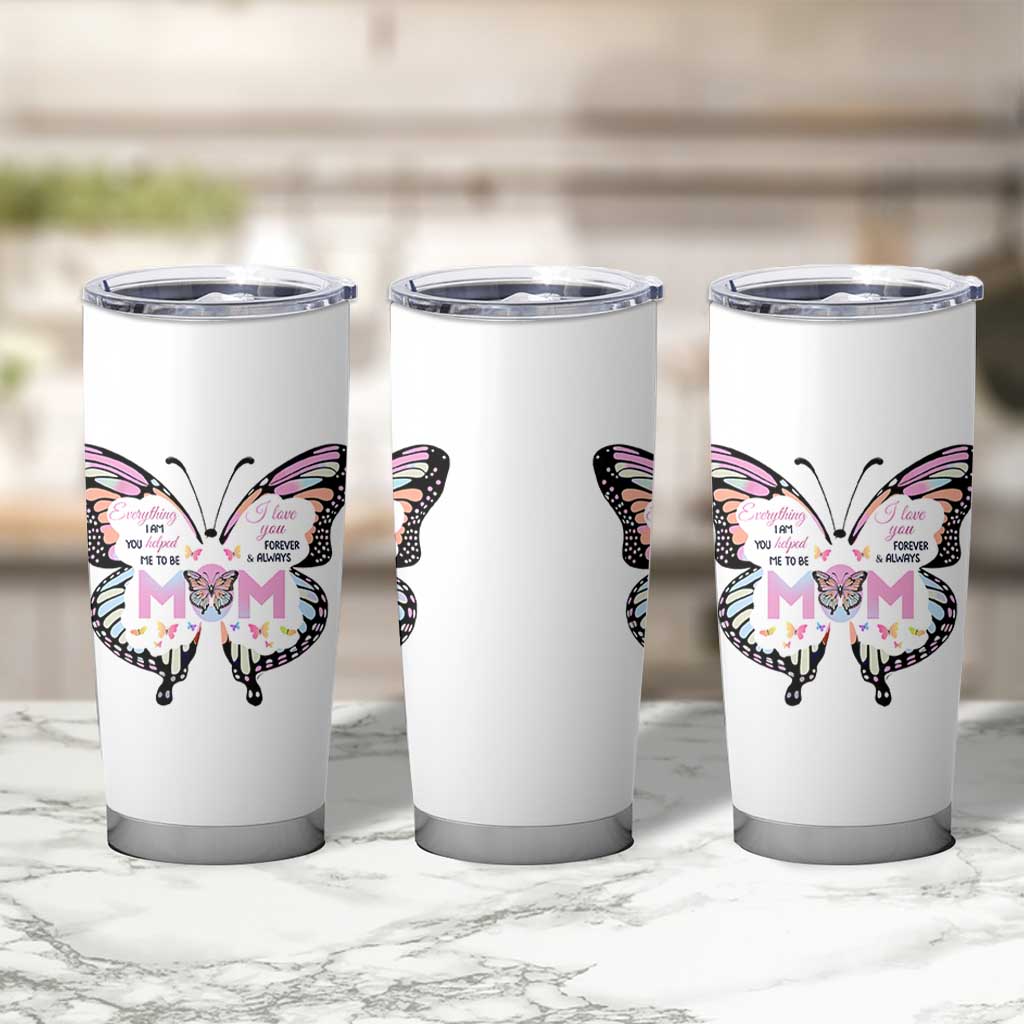 Gift For Mom Tumbler Cup Butterfly Thank You Mothers Day Gift I Love You Mom
