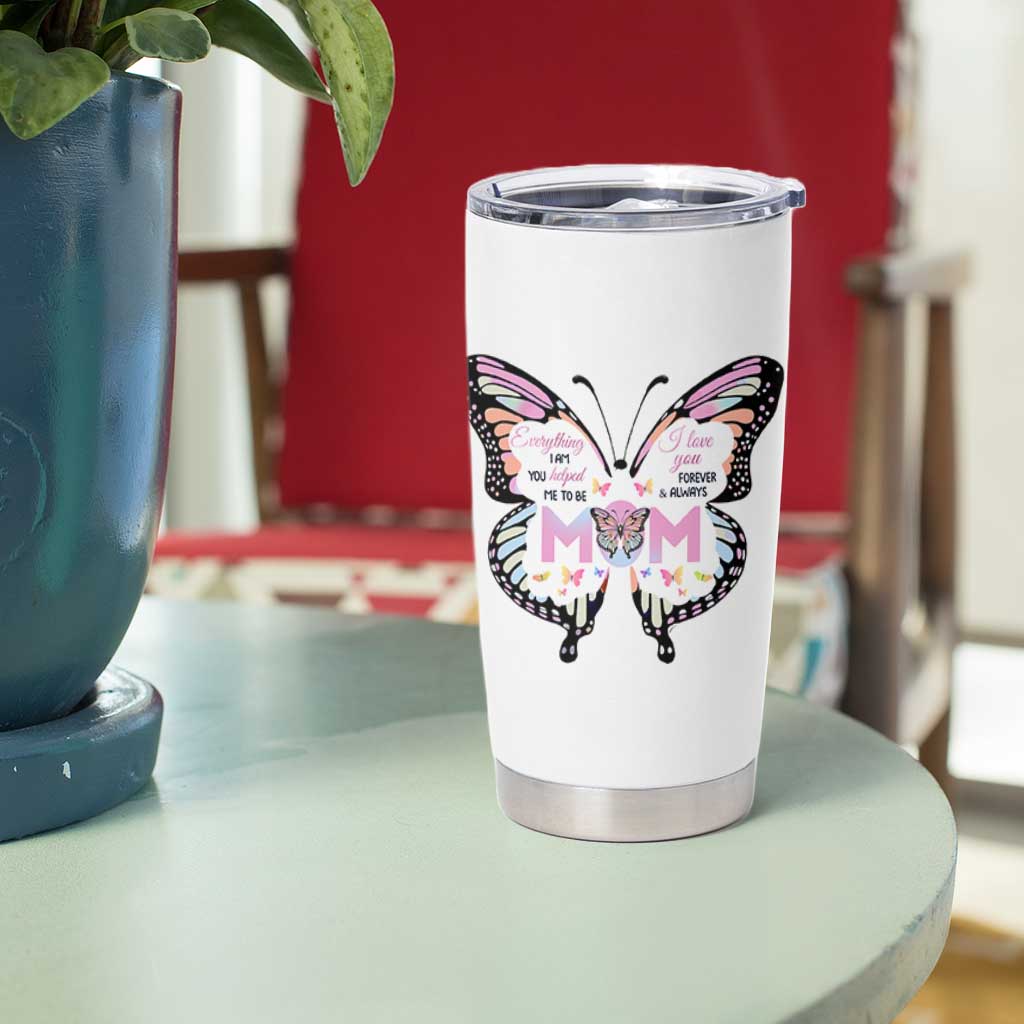 Gift For Mom Tumbler Cup Butterfly Thank You Mothers Day Gift I Love You Mom