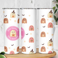 Pantasmas Mexican Halloween Skinny Tumbler Spanish Latina Ghost Pan Dulce