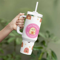 Pantasmas Mexican Halloween Tumbler With Handle Spanish Latina Ghost Pan Dulce