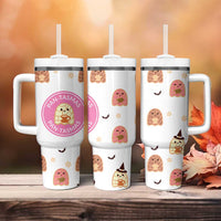 Pantasmas Mexican Halloween Tumbler With Handle Spanish Latina Ghost Pan Dulce