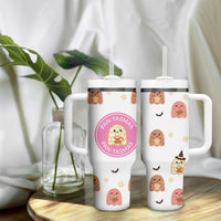 Pantasmas Mexican Halloween Tumbler With Handle Spanish Latina Ghost Pan Dulce