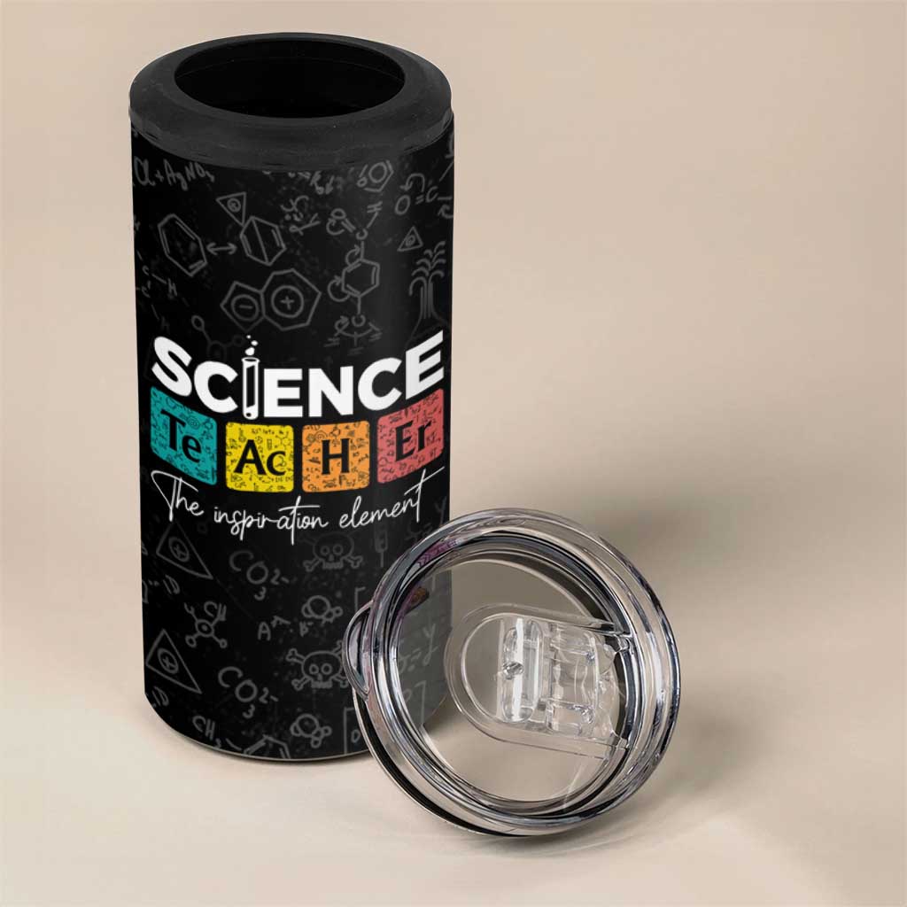 Science Teacher 4 in 1 Can Cooler Tumbler The Inspiration Element Periodic Table - Wonder Print Shop