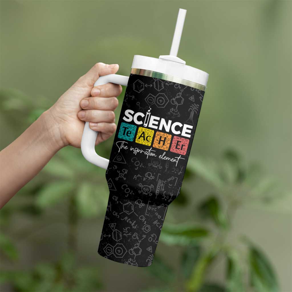 Science Teacher Tumbler With Handle The Inspiration Element Periodic Table - Wonder Print Shop