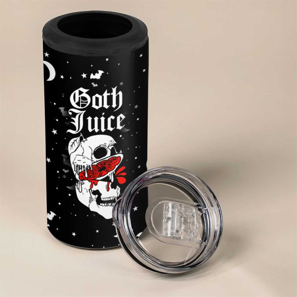 Goth Juice 4 in 1 Can Cooler Tumbler Halloween Skull Lovers Spooky Gifts for Women - Wonder Print Shop