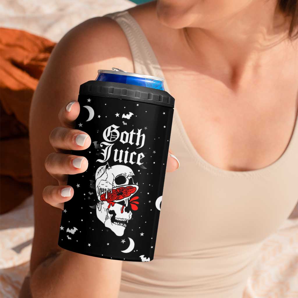 Goth Juice 4 in 1 Can Cooler Tumbler Halloween Skull Lovers Spooky Gifts for Women - Wonder Print Shop