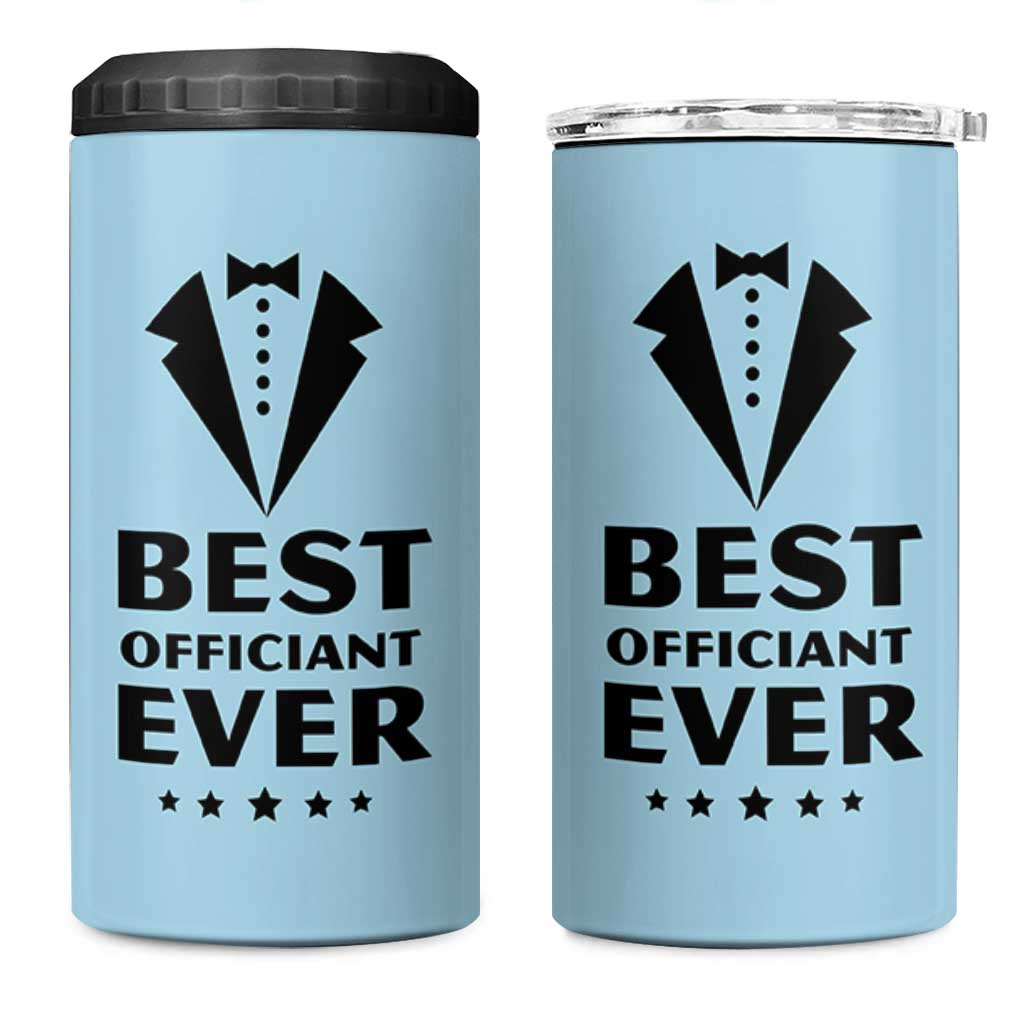 Wedding Officiant 4 in 1 Can Cooler Tumbler Best Officiants Ever Just Married Gift For Newlywed