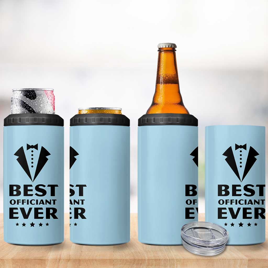 Wedding Officiant 4 in 1 Can Cooler Tumbler Best Officiants Ever Just Married Gift For Newlywed