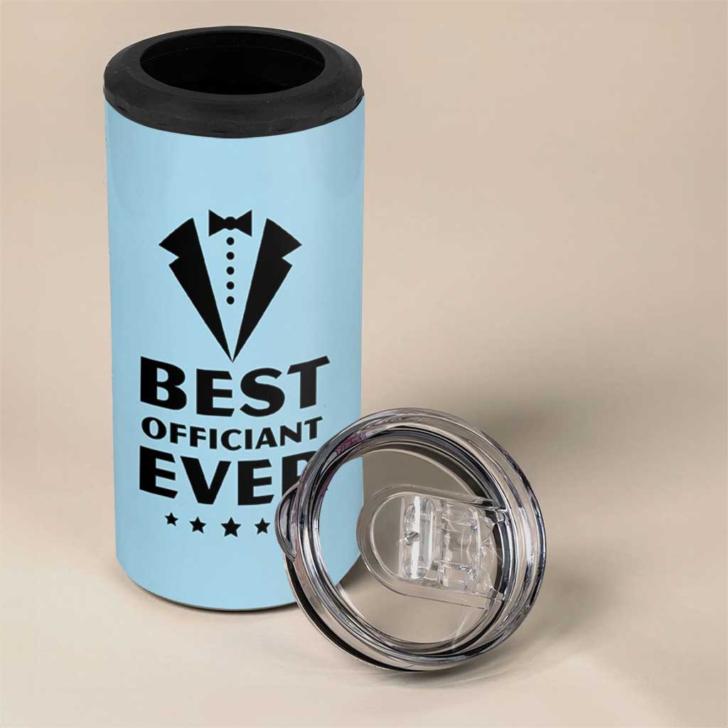 Wedding Officiant 4 in 1 Can Cooler Tumbler Best Officiants Ever Just Married Gift For Newlywed