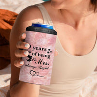 9 Year Anniversary Gift 4 in 1 Can Cooler Tumbler 9 Years Being Mrs Always Right Wedding Gifts For Her