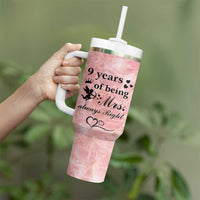 9 Year Anniversary Gift Tumbler With Handle 9 Years Being Mrs Always Right Wedding Gifts For Her